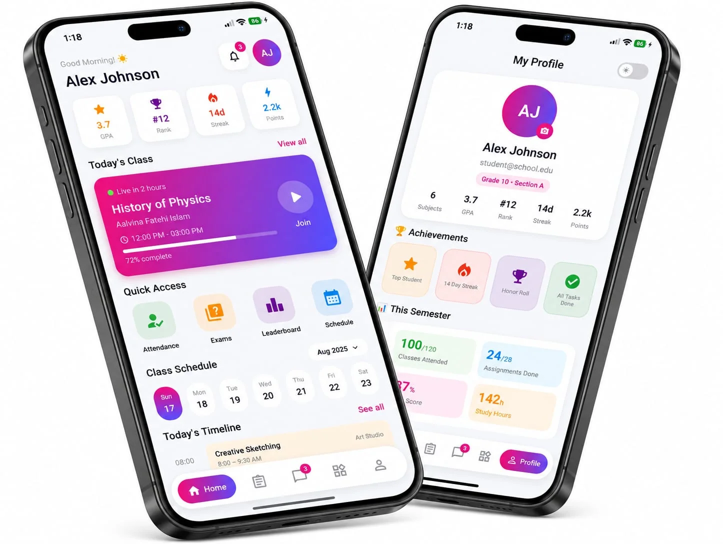 Student App Screenshot